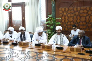 جانب من مشاركة الوفد السوداني في اللقاء.