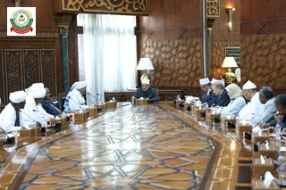 من مباحثات اللقاء حول التعليم والدعوة والسلم المجتمعي.
