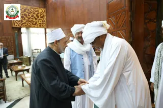 من أجواء الوفادة واللقاء في رحاب مشيخة الأزهر.